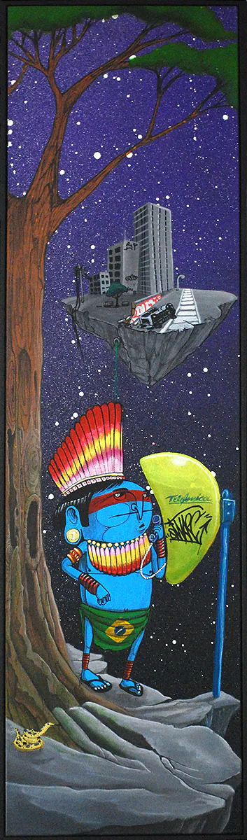Obra Telefonica de Cranio, Técnica mista sobre tela, 2011