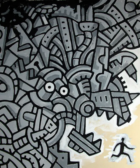 Obra Sem Título de Jaime Prades, acrylic on canvas, 2012