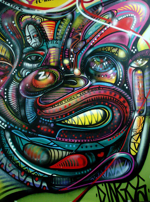 Obra Sem Título de Dingos del barco, Spray sobre MDF 6mm, 2010
