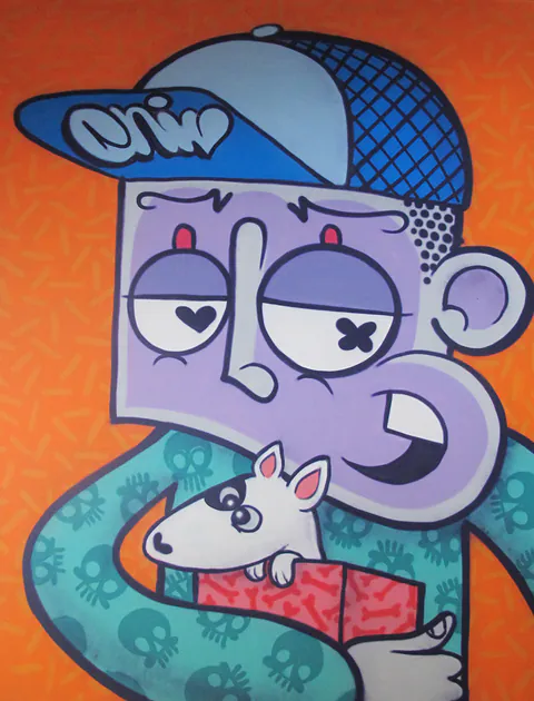 Obra Sem Título de Chivitz, Spray sobre Tela, 2013