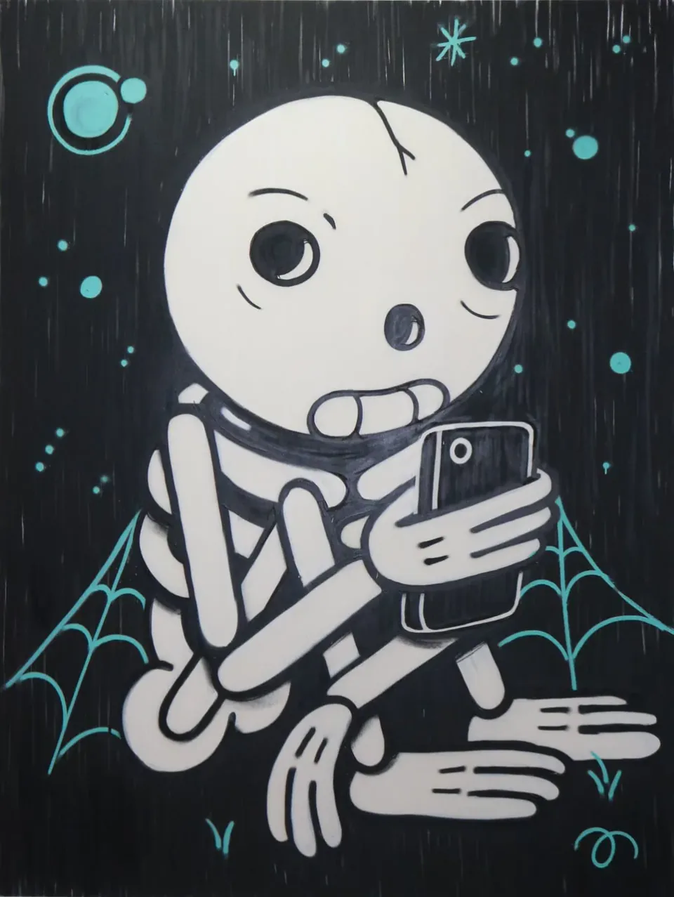 Obra No Reply de Muretz, Spray sobre Tela, 2016