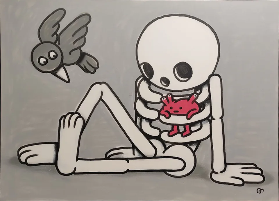Obra Sem Título de Muretz, Spray sobre Tela, 2016