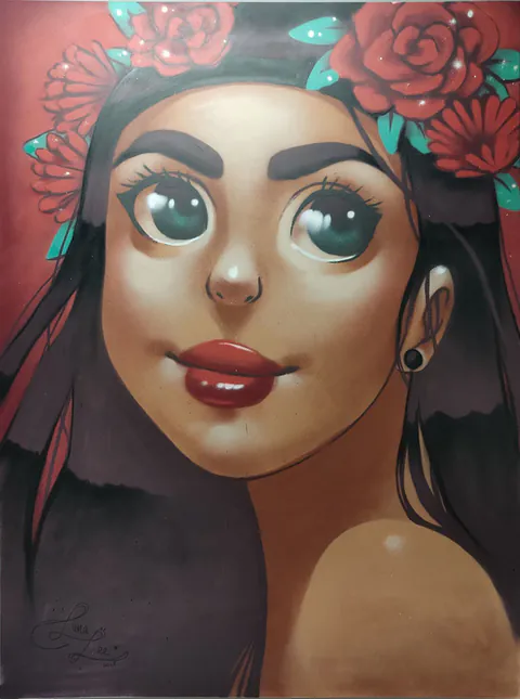 Obra Overload de Luna Lee, Spray sobre Tela, 2016