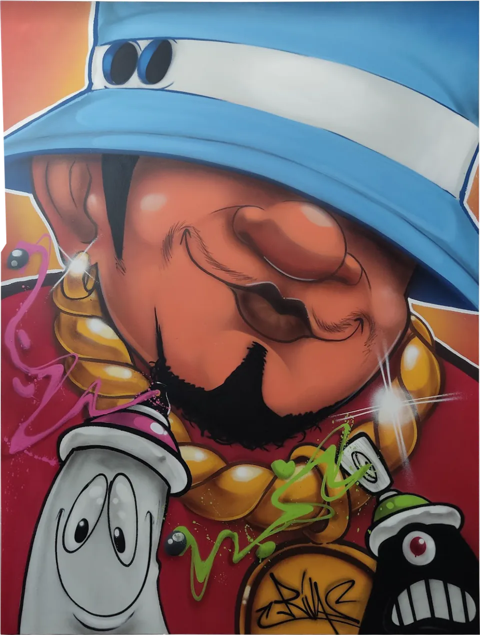 Obra RivasCan de Rivas, Spray sobre Tela