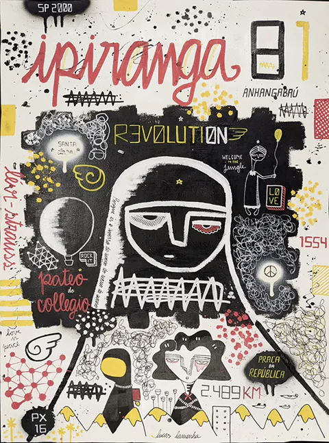 Obra Ipiranga 81 de Lucas Lamenha, Mix media on 350g paper, 2016