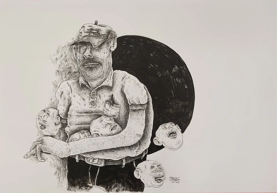 Obra Sem Titulo de Márcio Moreno, Watercolor on paper, 2014