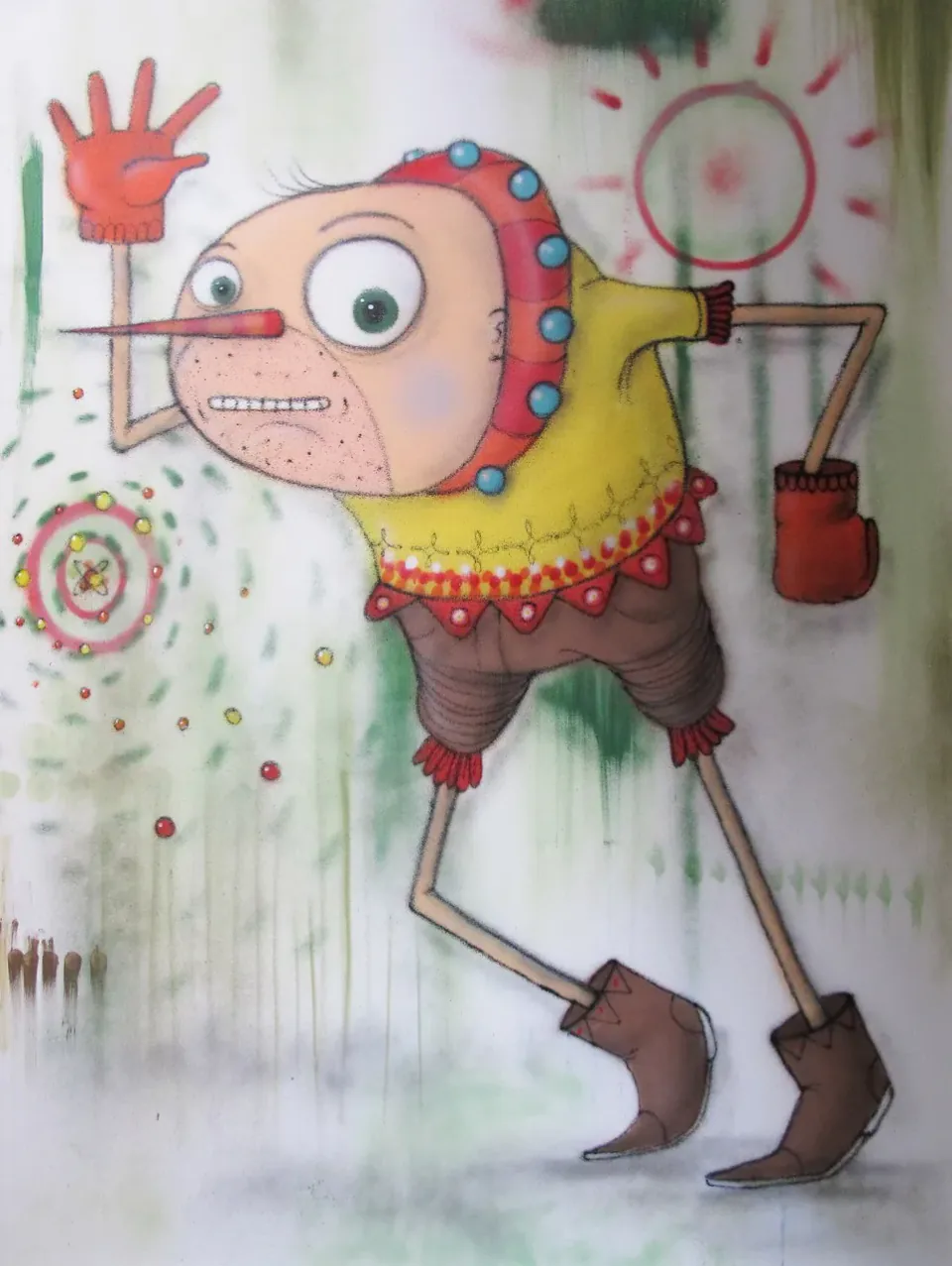 Obra Sem Título de Presto, Spray sobre Tela, 2013