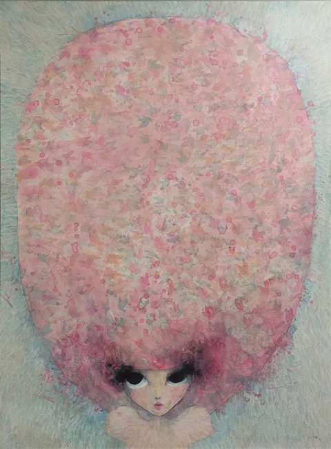 Obra Medusa de Val Schneider, Acrílica aquarelada sobre tela, 2012